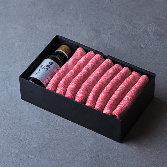 すき焼用:国産黒毛和牛(サーロイン)割り下付き【折詰】600g