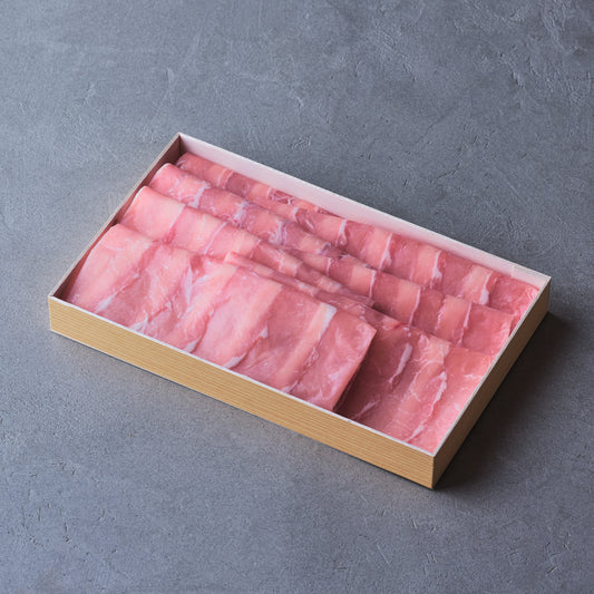 しゃぶしゃぶ用:鹿児島黒豚(ロース)【折詰】450g(約3人前)