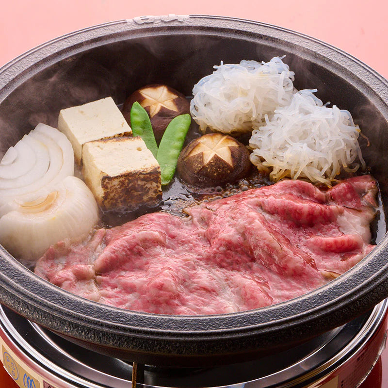 国産黒毛和牛(肩)日山の割り下、山椒七味付き【折詰】600g_調理イメージ