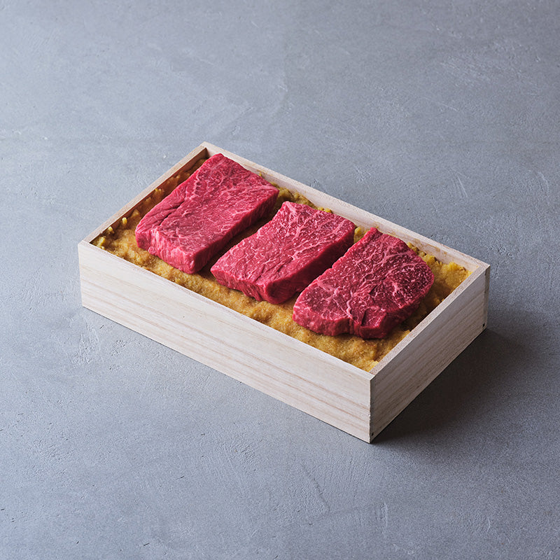 味噌漬:国産黒毛和牛(モモ)【折詰】300g