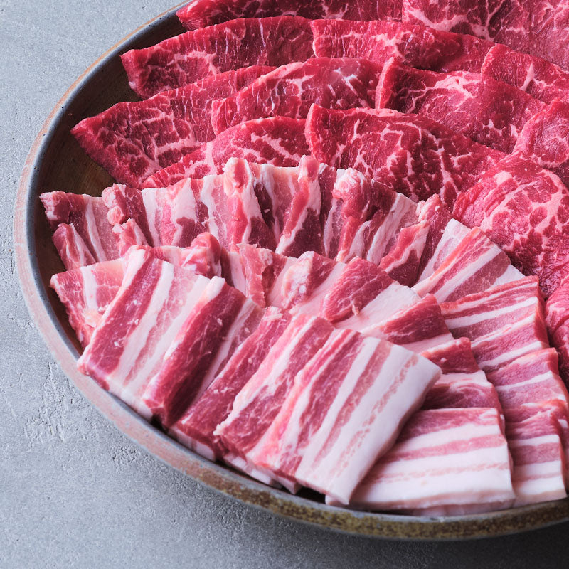 焼肉用:国産牛・国産豚セット【量り売り】各500g