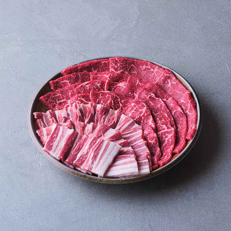 焼肉用:国産牛・国産豚セット【量り売り】各500g2