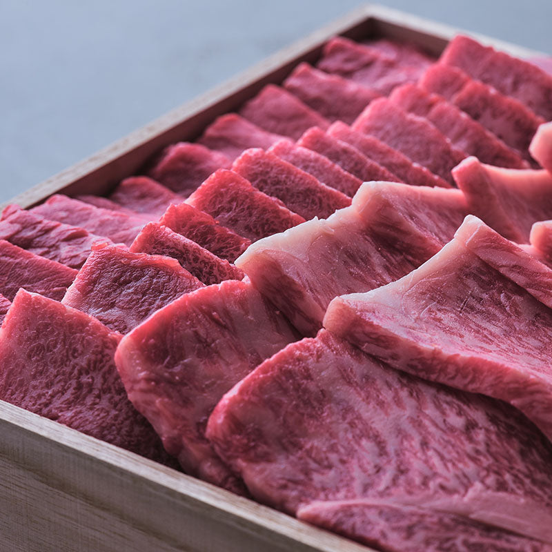焼肉用セットC:国産黒毛和牛(モモ・バラカルビ・ロース)【折詰】合計900g3