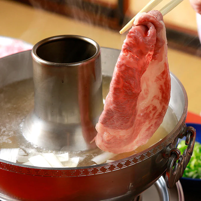 【お歳暮・予約商品・折詰】しゃぶしゃぶ用:国産黒毛和牛(モモ)500g_料理