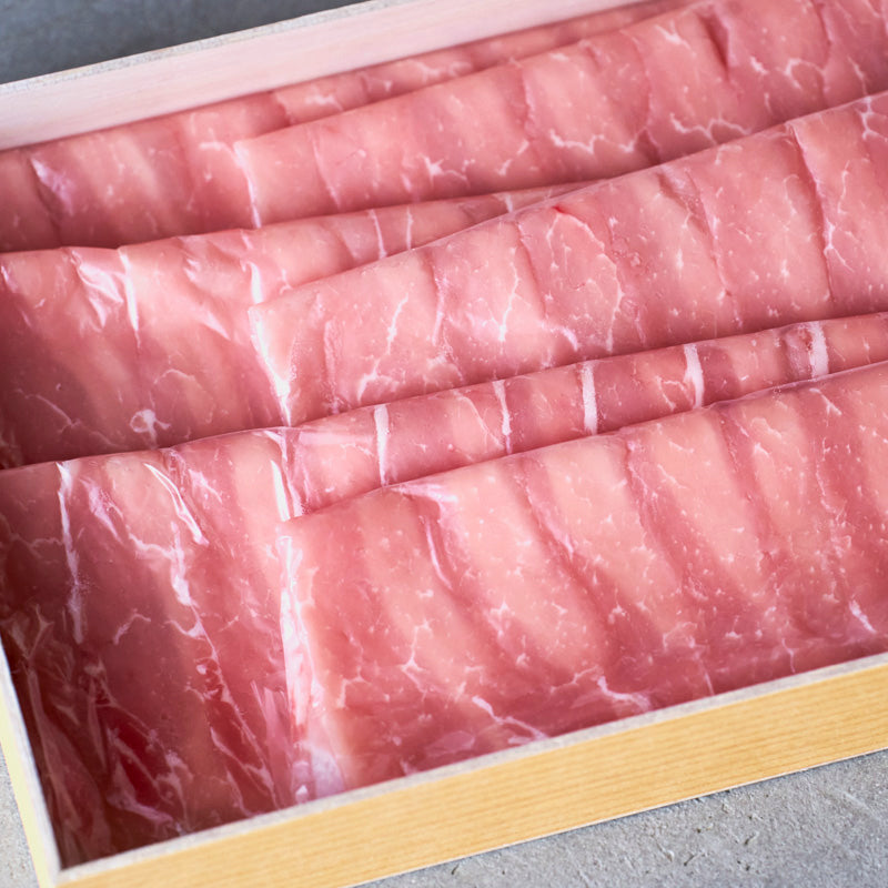 しゃぶしゃぶ用：国産豚（ロース）【折詰】600ｇ3