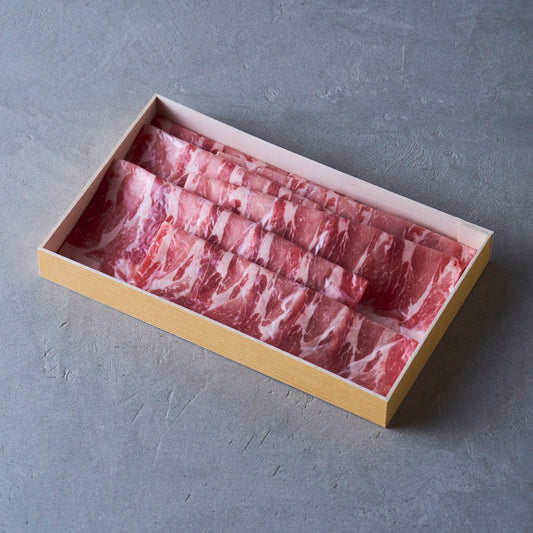 しゃぶしゃぶ用：国産豚（肩ロース）【折詰】600ｇ