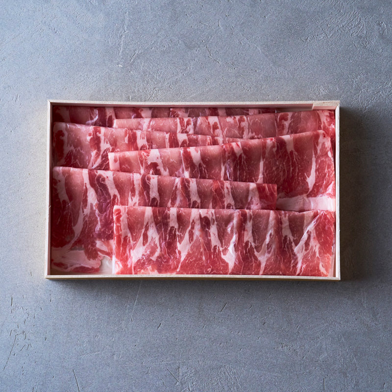 しゃぶしゃぶ用：国産豚（肩ロース）【折詰】600ｇ２