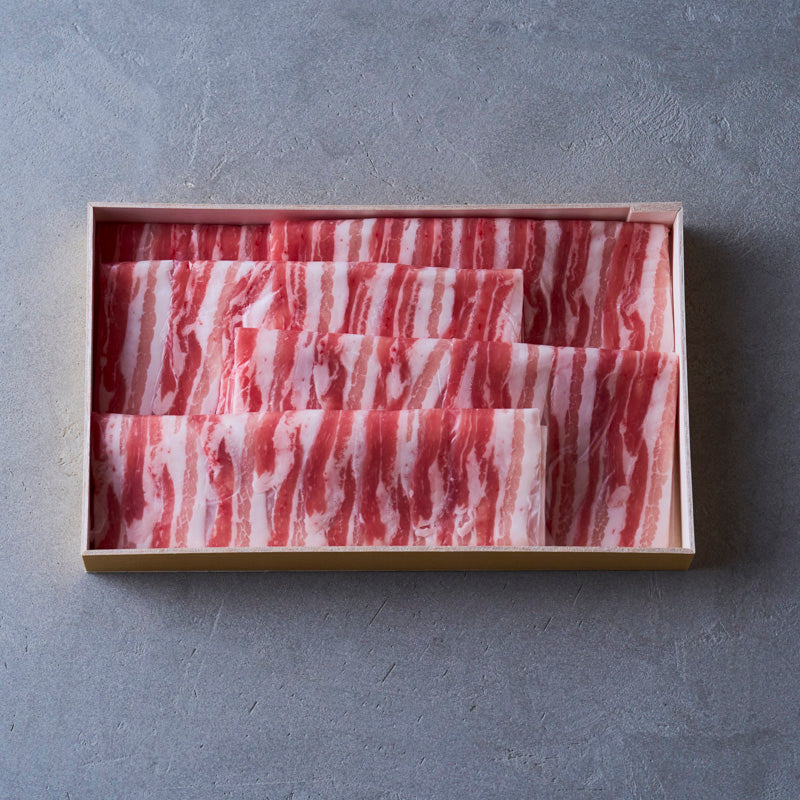 しゃぶしゃぶ用：国産豚（バラ）【折詰】600ｇ2